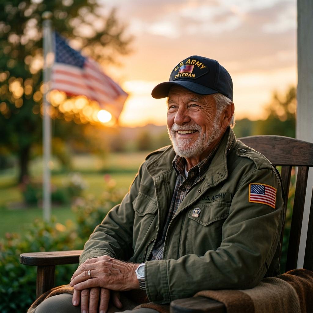U.S. Army veteran smiling — your donation supports heroes like him